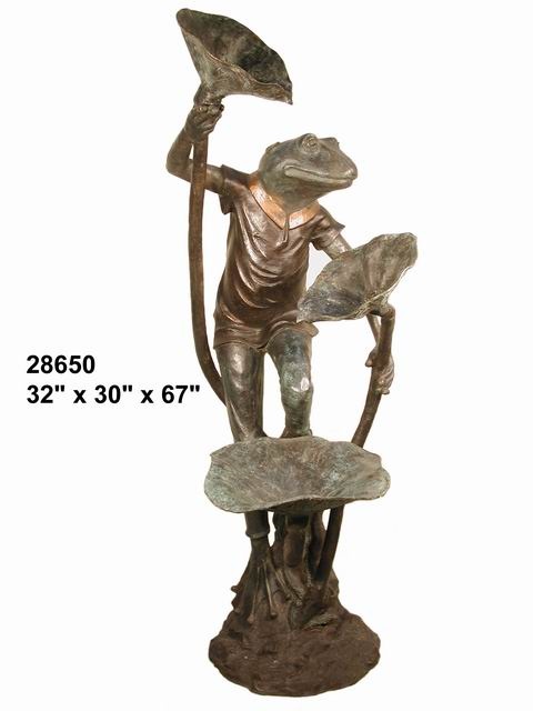 Frog Holding Lotus Leaves Fountain Frog Holding Lotus Leaves Fountain